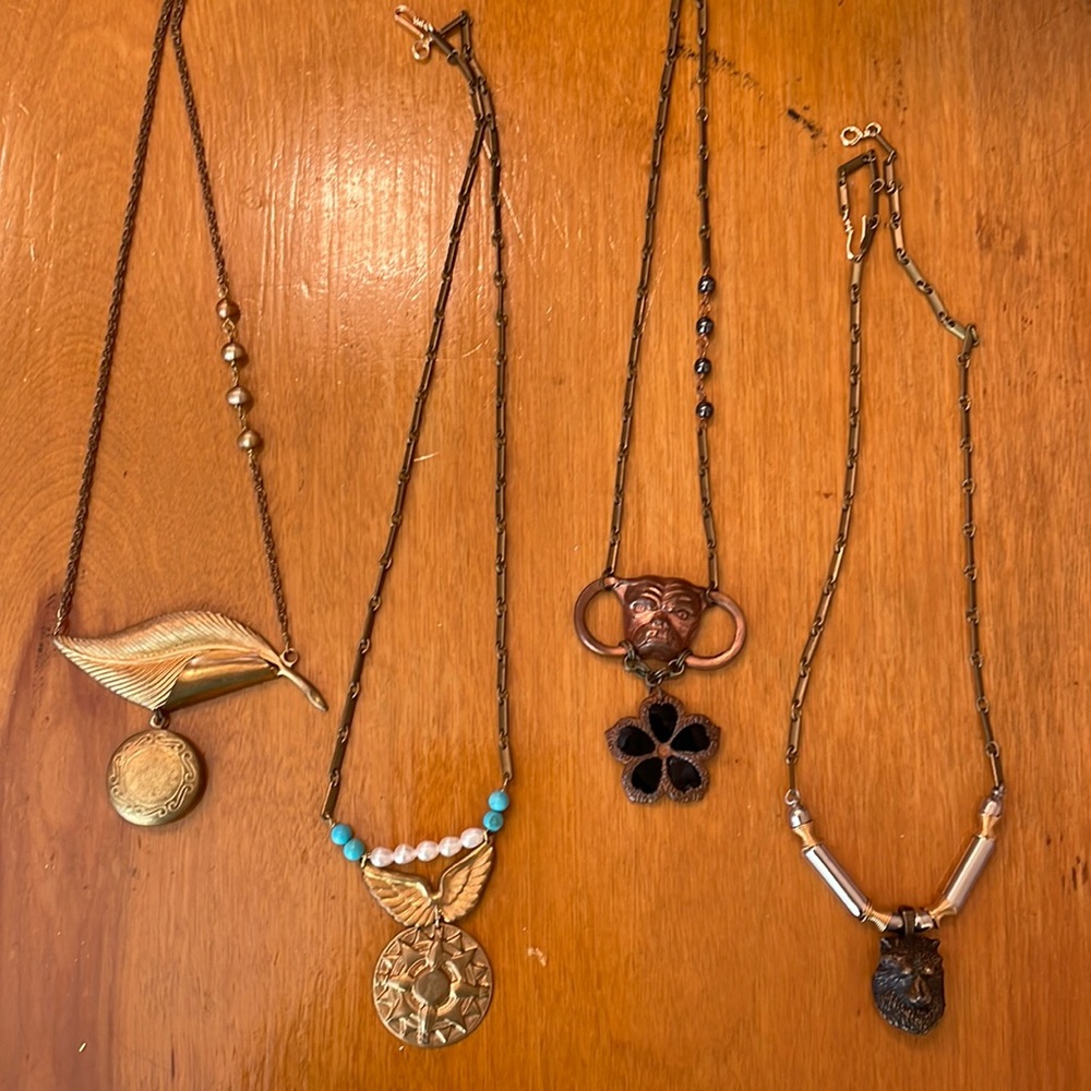 Handmade vintage charm necklaces